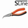 (Bild für) Flachrundzange, lang, gewinkelt, SLine