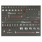 (Bild für) 3/3 Einlage Steckschlüssel-Einsätze 1/4", 3/8", 1/2", 83-teilig