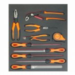 (Bild für) 2/3 Einlage Feilen, Zangen, Massband, 10-teilig