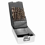 (Bild für) HSS-E Spiralbohrer Set aus Kobalt zum Bohren von Metall - 25-teilig