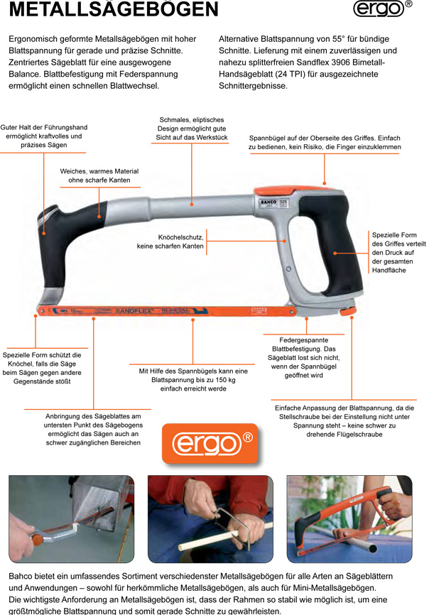 Profi-Metallsägebogen Ergo
