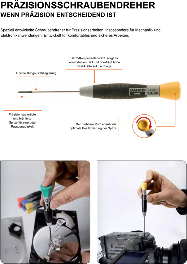 Präzisionsschraubenreher
