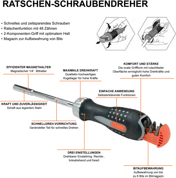 Ratchen Schraubendreher