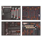 5 Werkzeugeinlagen für KFZ-Reparaturen – 196-teilig