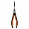 Flachrundzange, lang brüniert, gehärteter Stahldraht, Ergo