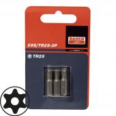 Bits 1/4" für Torx®-Schrauben mit Sicherungsstift, 25 mm, 3 Bits