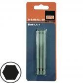 Bits 1/4" für Innensechskantschrauben, mit Kugelkopf, 89 mm