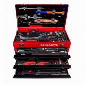 Metallwerkzeugkoffer mit Sortiment, 134-teilig 1/4" + 3/8", Zollmass