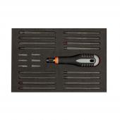 Set Ergo Schraubendreher, 15 Klingen, 6 Bits + Griff