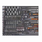 3/3 Einlage Steckschlüssel-Einsätze 1/4", 3/8", 1/2", 138-teilig