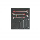 2/3 Einlage Ring-Maulschlüssel, 18-teilig