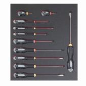 2/3 Einlage Schraubendreher Schlitz, PH, 11-teilig