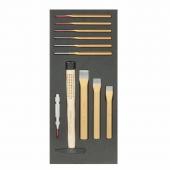 1/3 Einlage Meissel und Splintentreiber, 11-teilig