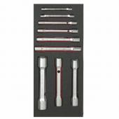 1/3 Einlage Doppelsteckchlüssel, 9-teilig