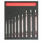 2/3 Einlage Doppel-Gelenksteckschlüssel, 9-teilig