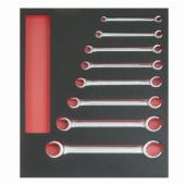 2/3 Einlage Offene Doppelringschlüssel, 8-teilig