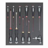 2/3 Einlage Schraubendreher Schlitz, PH, 11-teilig